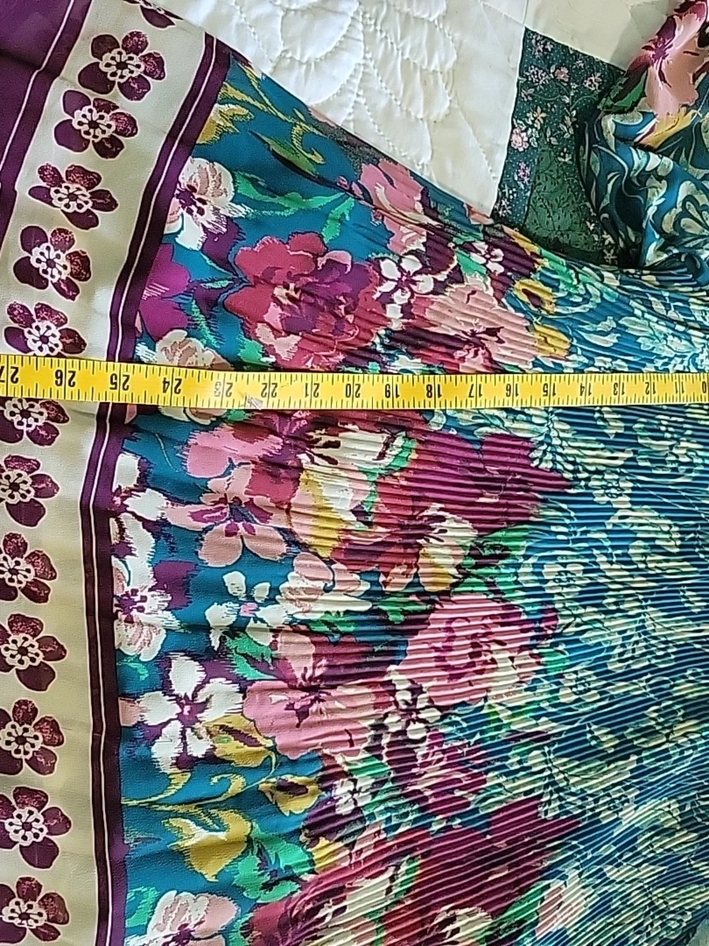 fig and flower Teal Flower Tunic Top Size 2xl - Picture 9 of 9
